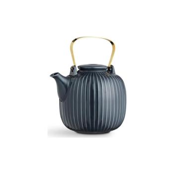 Hammershoi antracitszürke porcelán teáskanna, 1,2 l - Kähler Design kép