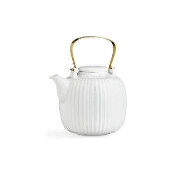 Hammershoi fehér porcelán teáskanna, 1,2 l - Kähler Design kép