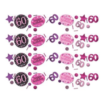 Happy Birthday Pink 60 konfetti kép