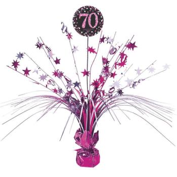 Happy Birthday Pink 70 asztaldísz 45,7 cm kép