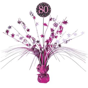 Happy Birthday Pink 80 asztaldísz 45,7 cm kép