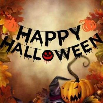 Happy Halloween felíratos girland, 5 méteres hosszú dekoráció kép