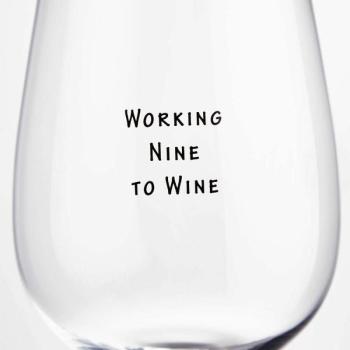 HAPPY HOUR boros pohár, &#039;Working Nine to Wine&#039; 500ml kép