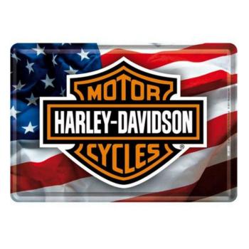 Harley-Davidson dombornyomott fémplakát 30 x 40 cm &quot;Cycles&quot; kép