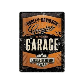 Harley-Davidson dombornyomott fémplakát 30 x 40 cm &quot;Garage Met.&quot; kép