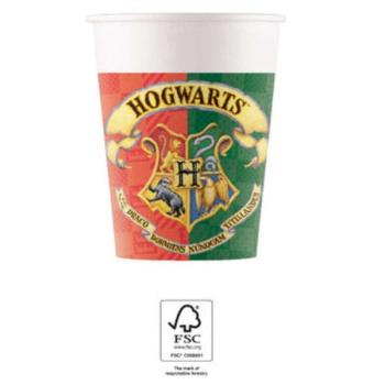 Harry Potter Hogwarts Houses papír pohár 8 db-os 200 ml FSC kép