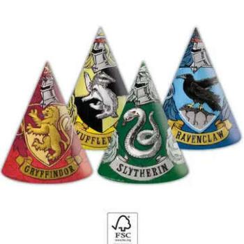 Harry Potter Hogwarts Houses Parti kalap, csákó 6 db-os FSC kép