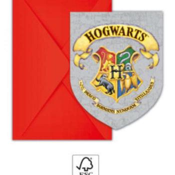 Harry Potter Hogwarts Houses Party meghívó 6 db-os FSC kép