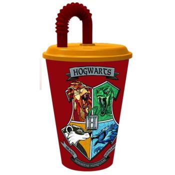 Harry Potter szívószálas pohár, műanyag 430 ml kép