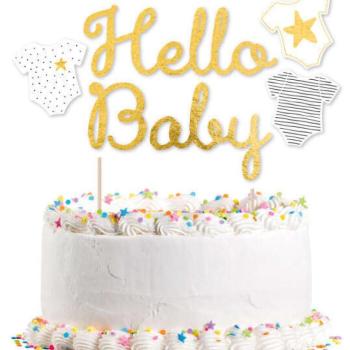 Hello Baby torta dekoráció kép