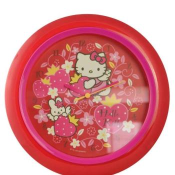 Hello Kitty piros fali óra - 30 cm kép