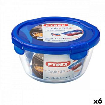 Hermetikus ebéddoboz Pyrex Cook&amp;amp;go 20 x 20 x 10,3 cm Kék 1,6... kép