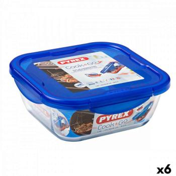 Hermetikus ebéddoboz Pyrex Cook &amp;amp; go 21 x 21 x 9 cm Kék 1,9 L... kép