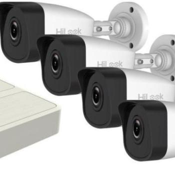 HiLook KIT Bullet / 1× NVR-104H-D / 4P(C) / 4× IP kamera IPC-B140H(C) kép