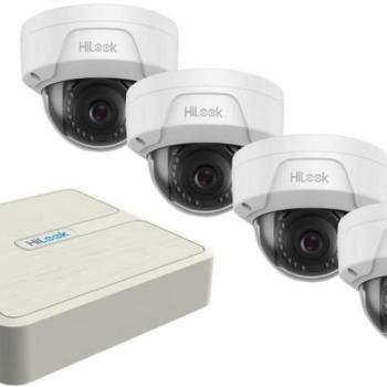 HiLook KIT Dome / 1× NVR-104H-D / 4P(C) / 4× IP kamera IPC-D140H(C) kép