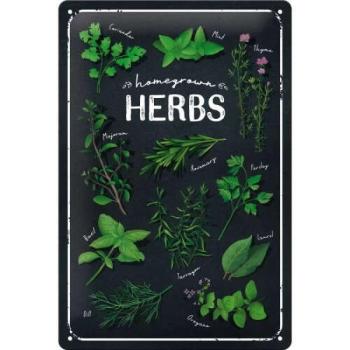 Homegrown Herbs – Fémtábla kép