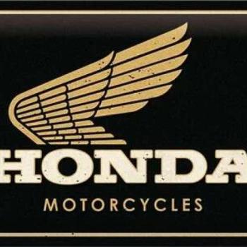 Honda Motorcycles – Logo Gold – Fémtábla kép