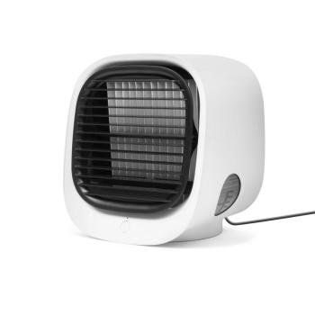 Hordozható mini léghűtő ventilátor (USB - fehér) kép