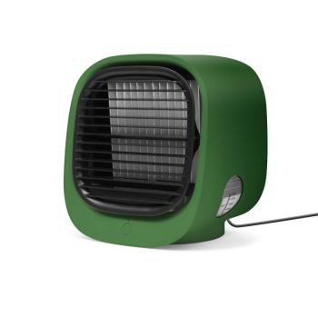 Hordozható mini léghűtő ventilátor - USB - zöld kép