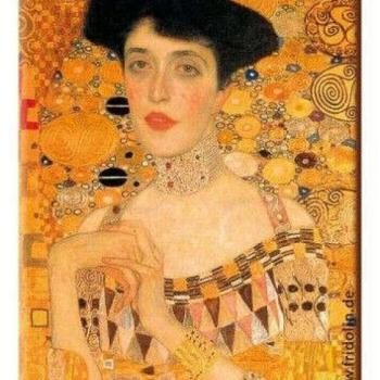 Hűtőmágnes 8x5,4x0,3cm, Klimt: Adele kép