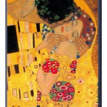 Hűtőmágnes 8x5,4x0,3cm, Klimt: The Kiss kép