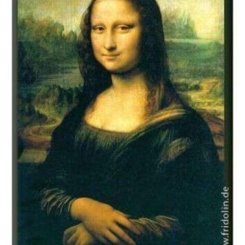 Hűtőmágnes 8x5,4x0,3cm, Leonardo Da Vinci: Mona lisa kép