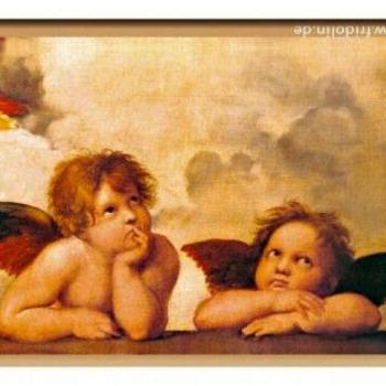 Hűtőmágnes 8x5,4x0,3cm, Raffaello: Two Angel kép