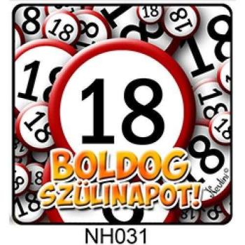 Hűtőmágnes Boldog szülinapot 18 NH031 kép