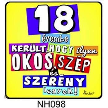 Hűtőmágnes Boldog szülinapot 18 NH098 kép