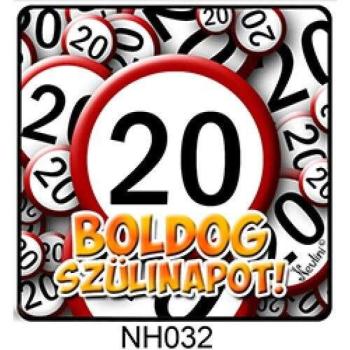 Hűtőmágnes Boldog szülinapot 20 NH032 kép