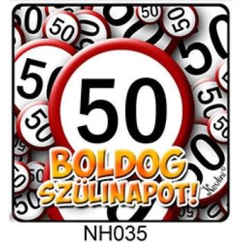 Hűtőmágnes Boldog szülinapot 50 NH035 kép