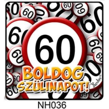 Hűtőmágnes Boldog szülinapot 60 NH036 kép