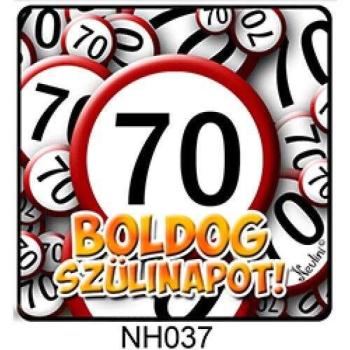 Hűtőmágnes Boldog szülinapot 70 NH037 kép