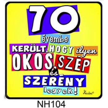 Hűtőmágnes Boldog szülinapot 70 NH104 kép