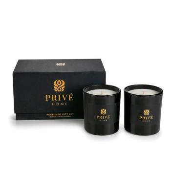 Illatos szójaviasz gyertya égési idő 60 ó Tobacco&Leather/Oud&Bergamote – Privé Home kép