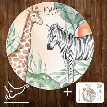 INSPIO szőnyeg - Zebra és zsiráf SAFARI kép