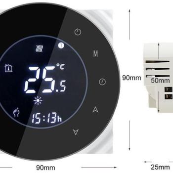 iQtech SmartLife GBLW-B, WiFi termosztát padlófűtéshez, fekete színű kép