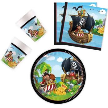 Island Pirates, Kalóz party szett 36 db-os 23 cm-es tányérral kép