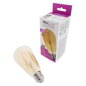 Izzó LED ST64 8W E27 1600K Gold Decor Filament kép