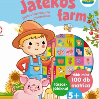 Játékos farm - Játékos foglalkoztató gyerekeknek , több mint 100 db matrica + társasjáték kép