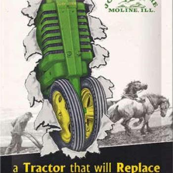 John Deere – Tractor and Animal Power - Fémtábla kép