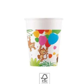 Jungle Balloons, Dzsungel papír pohár 8 db-os 200 ml FSC kép