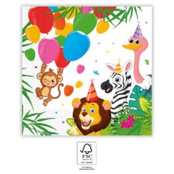 Jungle Balloons, Dzsungel szalvéta 20 db-os 33x33 cm FSC kép