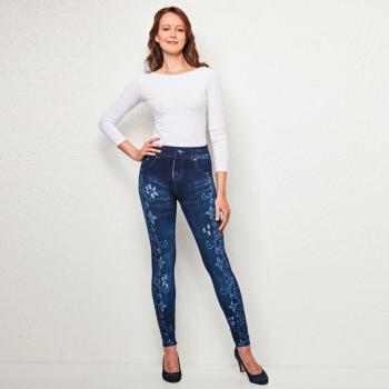 Karcsú jeggings gyapjú béléssel Virágindák Vivadia kép
