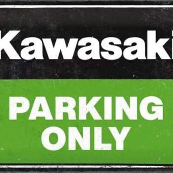 Kawasaki Parking Only - Fémtábla kép