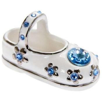 Kék köves porceláncipő 2db-os, dobozban, 6x3x3cm kép