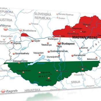 Kép Magyarország térképének képe a zászló színében kép