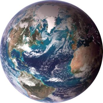 Kép ø 70 cm Blue Marble – Malerifabrikken kép