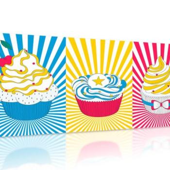 Kép pop art cupcakes kép