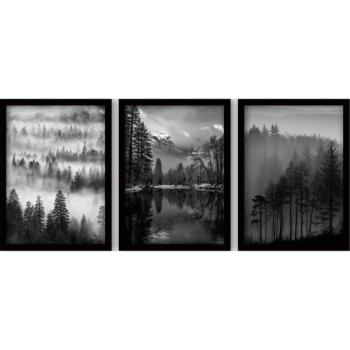 Kép szett 3 db-os 35x45 cm Black & White – Wallity kép